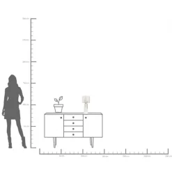 Lampe à poser Martha argenté 38cm><noscript><img width=