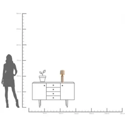 Lampe à poser Maya beige 39cm><noscript><img width=