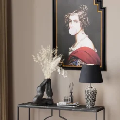 Lampe à poser Rose argente´ 57cm><noscript><img width=
