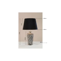 Lampe à poser Rose argente´ 57cm><noscript><img width=