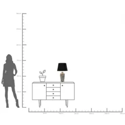 Lampe à poser Rose argente´ 57cm><noscript><img width=