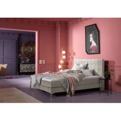 Lit boxspring Benito Star crème 180x200>KARE Design