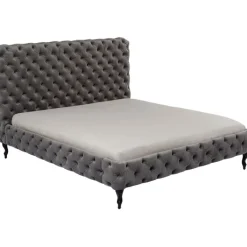 Lit Desire haut gris argenté 180x200cm><noscript><img width=