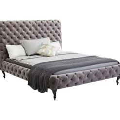 Lit Desire haut gris argenté 160x200cm><noscript><img width=