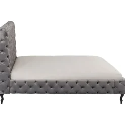 Lit Desire haut gris argenté 160x200cm><noscript><img width=