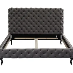 Lit Desire haut gris argenté 160x200cm><noscript><img width=