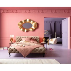 Lit Desire velours écru 160x200cm>KARE Design Outlet