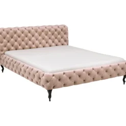 Lit Desire velours écru 160x200cm><noscript><img width=
