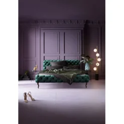 Lit Desire velours vert 160x200cm>KARE Design Sale
