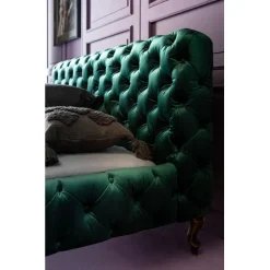 Lit Desire velours vert 180x200cm><noscript><img width=