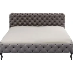 Lit Desire Velvet Silver Grey 160x200 cm>KARE Design Outlet