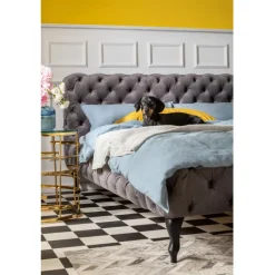 Lit Desire Velvet Silver Grey 160x200 cm><noscript><img width=