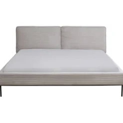 Lit East Side velours cotelé gris 180x200cm>KARE Design