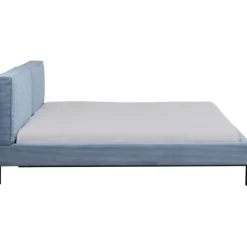 Lit East Side velours côtelé bleu 160x200><noscript><img width=