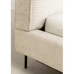 Lit East Side velours côtelé crème 180x200><noscript><img width=