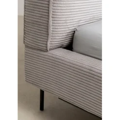 Lit East Side velours côtelé gris 160x200><noscript><img width=