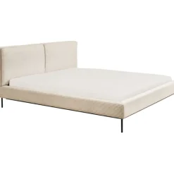 Lit East Side velours côtelé crème 160x200><noscript><img width=