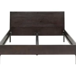 Lit en bois Brooklyn noyer 160x200><noscript><img width=