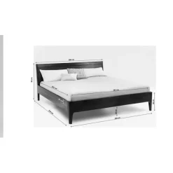 Lit en bois Brooklyn noyer 160x200><noscript><img width=