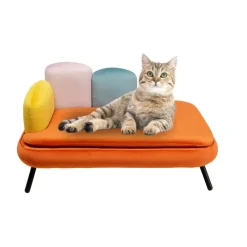 Lit pour chien/chat Diva orange><noscript><img width=