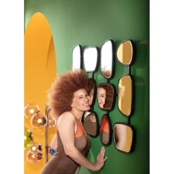 Miroir mural Nastro noir 80x114cm><noscript><img width=