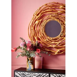 Miroir mural Twiggy doré Ø121cm><noscript><img width=