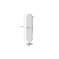 Miroir sur pied Curve chromé 40x170cm><noscript><img width=