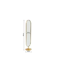 Miroir sur pied Curve laiton 40x170cm><noscript><img width=