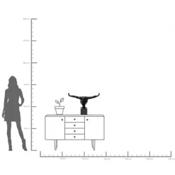 Objet décoratif athlète noir 75cm><noscript><img width=