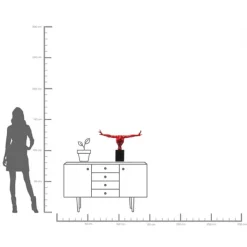 Objet décoratif athlète rouge 75cm>KARE Design