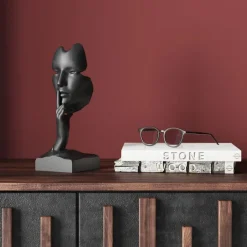 Objet décoratif Quiet Face noir 31cm>KARE Design New