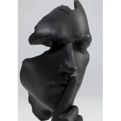 Objet décoratif Quiet Face noir 31cm><noscript><img width=
