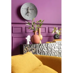 Objet mural Umano argenté Ø60cm><noscript><img width=