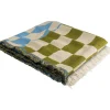 Plaid Checker bleu vert 170x130cm>KARE Design