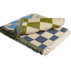 Plaid Checker bleu vert 170x130cm><noscript><img width=