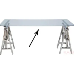 Plateau de table en verre transparent 160x80cm>KARE Design Outlet