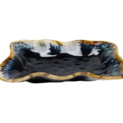 Plateau Lio bleu nuit 17x26cm>KARE Design Outlet