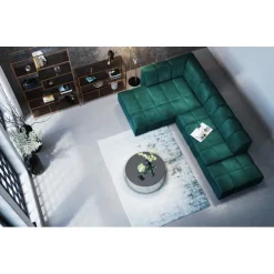 Pouf Belami velours vert foncé><noscript><img width=
