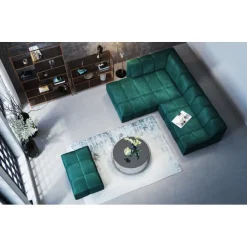 Pouf Belami velours vert foncé><noscript><img width=