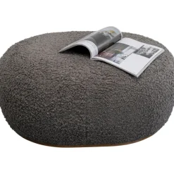 Pouf Pebble bouclé gris 81cm><noscript><img width=
