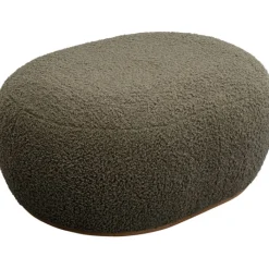 Pouf Pebble bouclé vert olive 81cm>KARE Design New