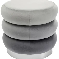 Pouf Sandwich gris Ø45cm>KARE Design Online