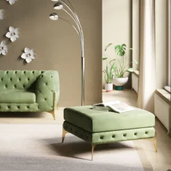 Stool Bellissima velours vert 80cm>KARE Design Sale