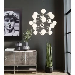 Suspension Bulb Fiction 20 argenté Ø102cm>KARE Design Clearance