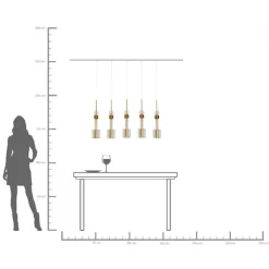 Suspension Candy Bar dore 103cm><noscript><img width=