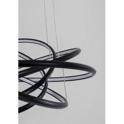 Suspension Saturn noir Ø72cm><noscript><img width=