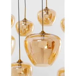 Suspension Sphere ambre 160cm><noscript><img width=