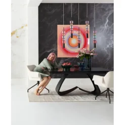 Table à rallonges Bellagio Bubble 180(40+40)x98cm>KARE Design