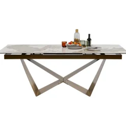 Table à rallonges Connesso laiton 200(+60)x90cm><noscript><img width=