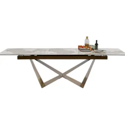 Table à rallonges Connesso laiton 200(+60)x90cm><noscript><img width=